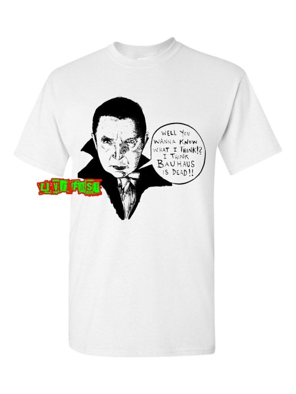 Bauhaus is Dead T-Shirt, Bella Lugosi Inspired Goth Humor